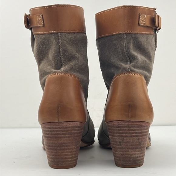 Sebago Womens Nell Leather Ankle Boots Taupe Tan Pull-On Boots Size 10 M - Picture 3 of 12